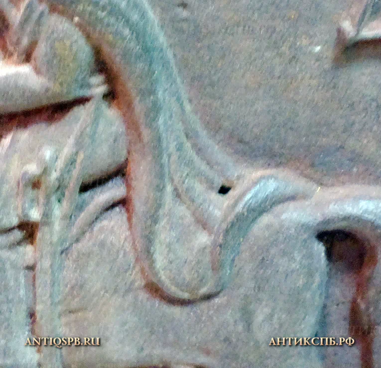 Печная дверца чугунная старинная "Всадник". Перв. пол. ХХ века. №20158